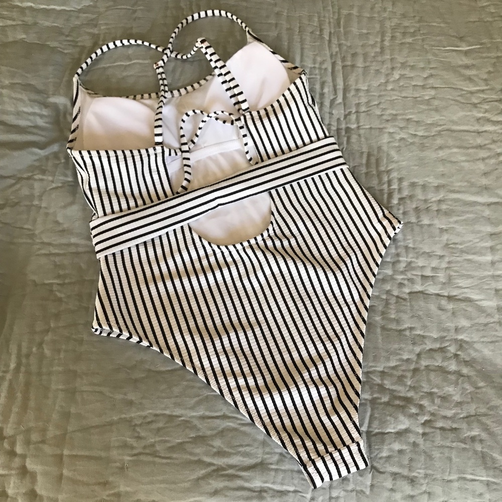 Swim One Piece Shade & Shore Stripe L